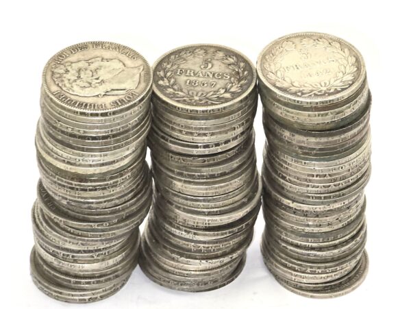 LOT 110 ECUS LOUIS PHILIPPE 1830-1848 ECU 5 Francs Argent XIX° 2,750 Kg – Image 8