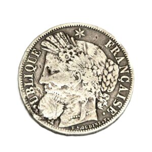 Rare CERES SATIRIQUE. ECU 5 Francs Argent 1849. Pièce satirique – Image 4