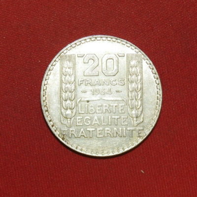 20 Francs Turin. ARGENT 680°/°°  - 1934 - TTB - Poids 20 Grammes – Image 4