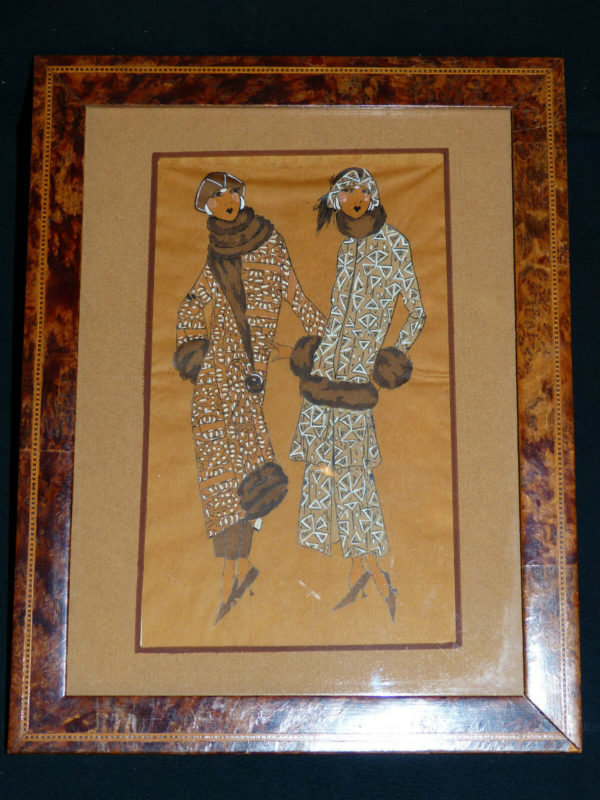 Aquarelle-ART-DECO-MODE-Femmes-Elegantes-en-Fourrures-Genre-Icart-Kirchner-273954520380-2