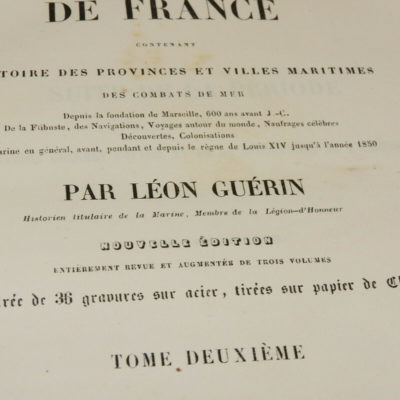 HISTOIRE MARITIME DE FRANCE. Léon Guérin. 1851. 4 Volumes sur 6: 1, 2, 5, 6. – Image 11