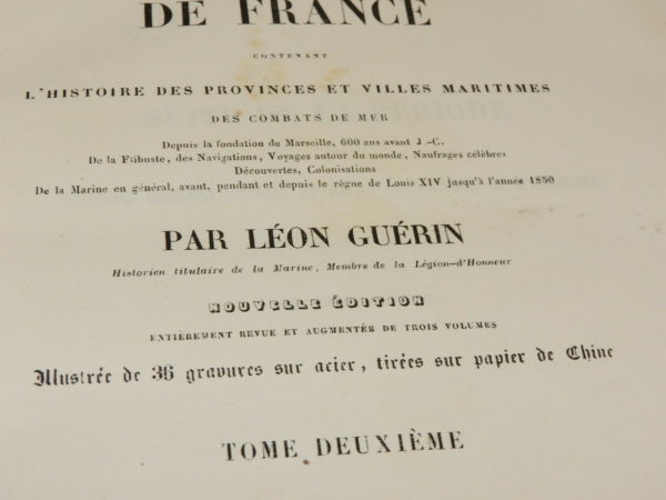 HISTOIRE-MARITIME-DE-FRANCE-Leon-Guerin-1851-4-Volumes-sur-6-1-2-5-6-284098265520-10