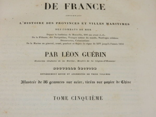 HISTOIRE-MARITIME-DE-FRANCE-Leon-Guerin-1851-4-Volumes-sur-6-1-2-5-6-284098265520-11