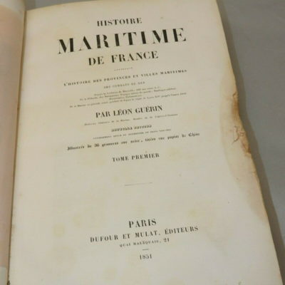 HISTOIRE MARITIME DE FRANCE. Léon Guérin. 1851. 4 Volumes sur 6: 1, 2, 5, 6. – Image 10