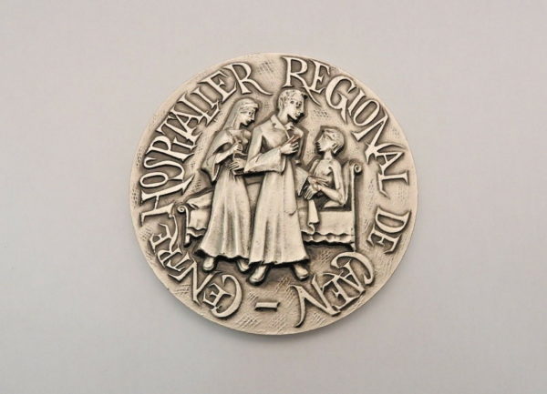 Medaille-BRONZE-ARGENTE-193-gr-1988-Centre-HOSPITALIER-Regional-de-CAEN-283538594710-2