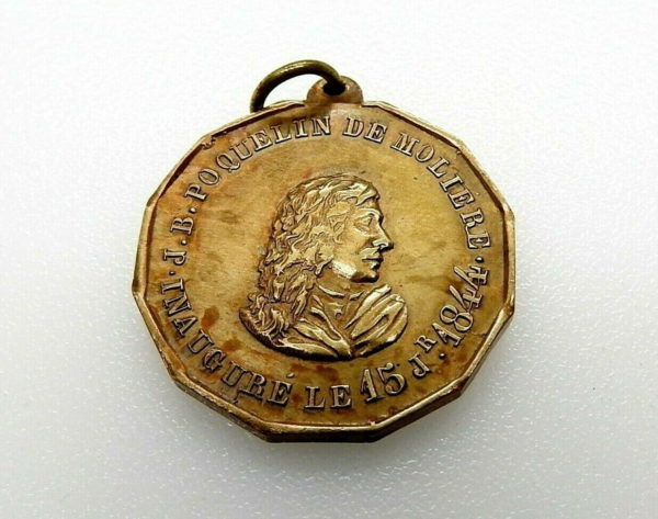 Medaille-BRONZE-MOLIERE-1844-JB-POQUELIN-DE-MOLIERE-6-gr-Diam-25-274475262680-2