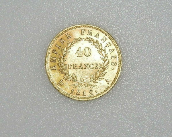 Piece-OR-40-Francs-Napoleon-Empereur-1812-A-TTB-DROZ-TIOLIER-XIX-274193826780-2