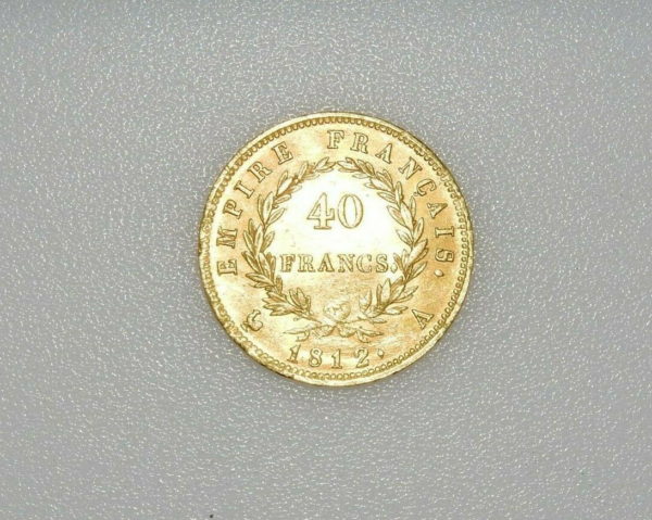 Piece-OR-40-Francs-Napoleon-Empereur-1812-A-TTB-DROZ-TIOLIER-XIX-274193826780-3