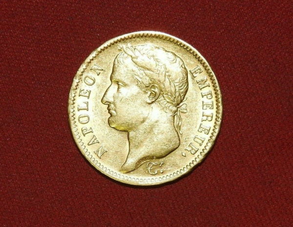 Piece-OR-40-Francs-Napoleon-Empereur-1812-A-TTB-DROZ-TIOLIER-XIX-274193826780-6