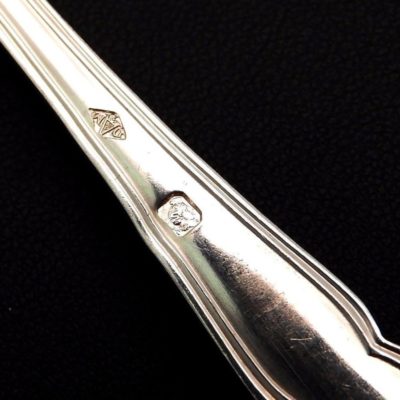 11 Cuillères à CAFE. Argent Massif. MINERVE. 345gr. Argenterie "FILET VIOLONNE" – Image 10