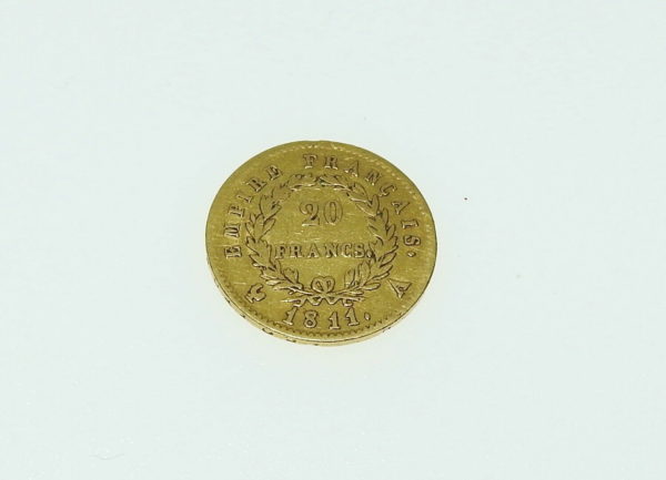 Piece-OR-20-Francs-Napoleon-Empereur-1811-A-TTB-DROZ-TIOLIER-XIX-283902284261-9