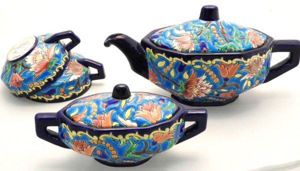 Service-Tete-tete-Caf-Th-Estampill-LONGWY-Faience-maille-TTBE-282824890031-8