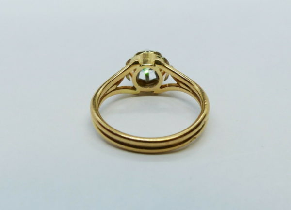 BAGUE-OR-Jaune-Solitaire-DIAMANT-taille-Brillant-39-gr-Taille-moderne-283668699082-8