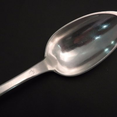 Cuillère. Argent Massif. Poinçon VIEILLARD. 78,1gr. "Vieux Paris" -  Orfèvre: JB – Image 7