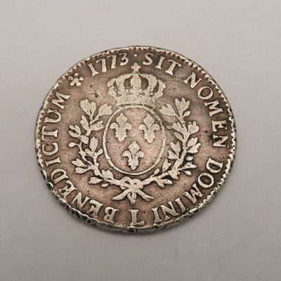 ECU "a la vieille tete" - Louis XV - 1773 L - ARGENT 917°/°° XVIII°. Bayonne. TB – Image 6