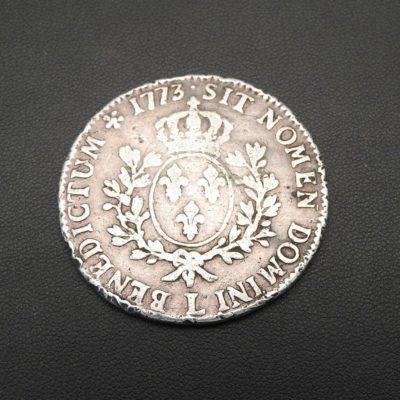 ECU "a la vieille tete" - Louis XV - 1773 L - ARGENT 917°/°° XVIII°. Bayonne. TB – Image 9