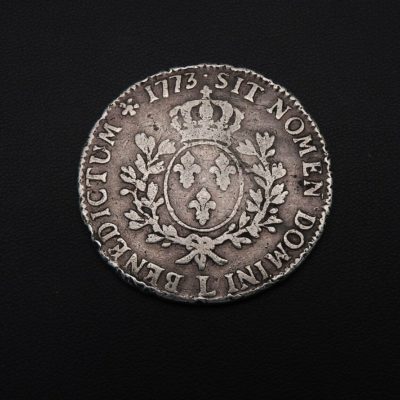 ECU "a la vieille tete" - Louis XV - 1773 L - ARGENT 917°/°° XVIII°. Bayonne. TB – Image 10