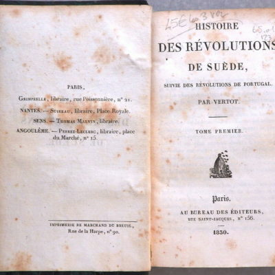 Révolutions de SUEDE. Révolutions ROMAINES. 1830. VERTOT. 3 Volumes. 736 Pages – Image 7