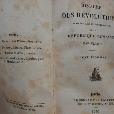 Révolutions de SUEDE. Révolutions ROMAINES. 1830. VERTOT. 3 Volumes. 736 Pages – Image 9