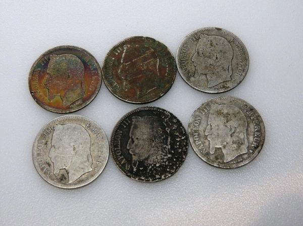 6-Pieces-de-1-Franc-NAPOLEON-III-1866-1869-ARGENT-835-278g-Graveur-Barre-274491388713-2