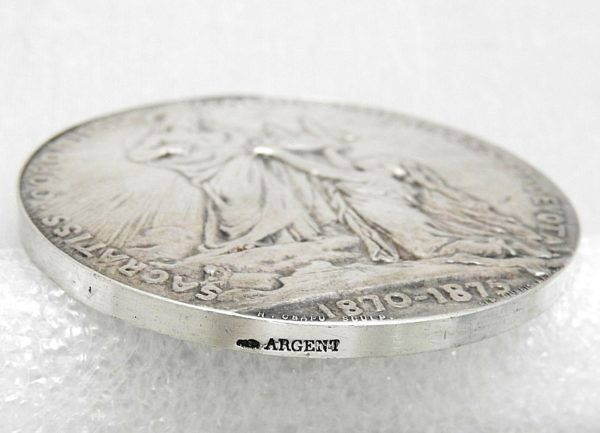 Médaille ARGENT. 66,5gr. Inauguration de la Basilique du voeu à MONTMARTRE. 1891 – Image 3