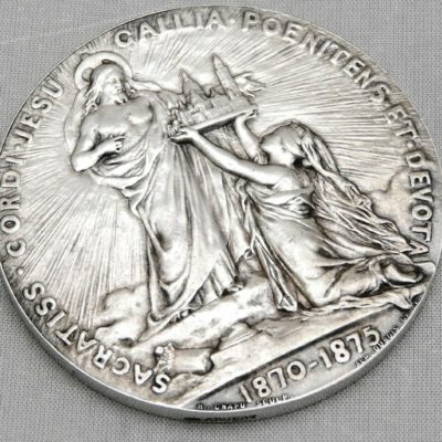 Médaille ARGENT. 66,5gr. Inauguration de la Basilique du voeu à MONTMARTRE. 1891 – Image 4