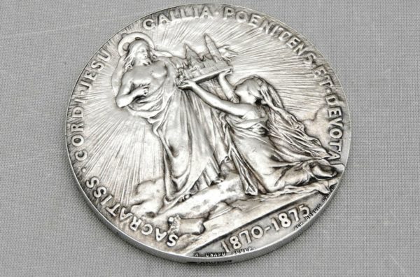 Médaille ARGENT. 66,5gr. Inauguration de la Basilique du voeu à MONTMARTRE. 1891 – Image 4