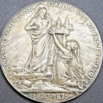 Médaille ARGENT. 66,5gr. Inauguration de la Basilique du voeu à MONTMARTRE. 1891 – Image 5