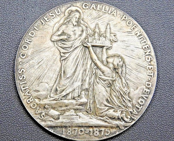 Médaille ARGENT. 66,5gr. Inauguration de la Basilique du voeu à MONTMARTRE. 1891 – Image 5