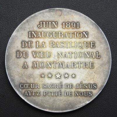 Médaille ARGENT. 66,5gr. Inauguration de la Basilique du voeu à MONTMARTRE. 1891 – Image 6