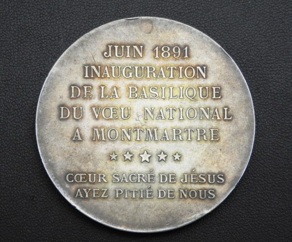 Médaille ARGENT. 66,5gr. Inauguration de la Basilique du voeu à MONTMARTRE. 1891 – Image 6