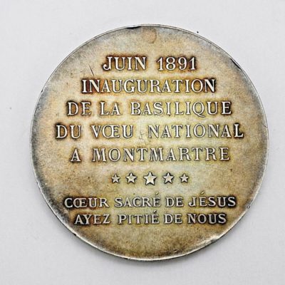 Médaille ARGENT. 66,5gr. Inauguration de la Basilique du voeu à MONTMARTRE. 1891 – Image 7