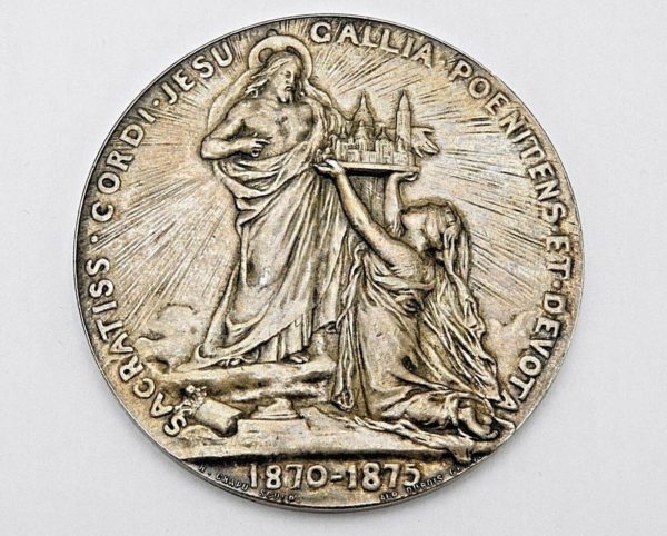 Médaille ARGENT. 66,5gr. Inauguration de la Basilique du voeu à MONTMARTRE. 1891