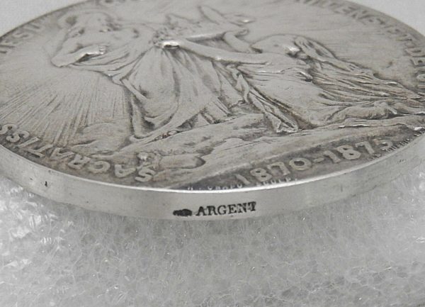 Médaille ARGENT. 66,5gr. Inauguration de la Basilique du voeu à MONTMARTRE. 1891 – Image 10