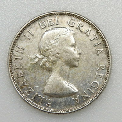 Monnaie ARGENT CANADA. 1 Dollar 1953. 23,20 gr. Silver Coin. ELISABETH II. TTB – Image 3