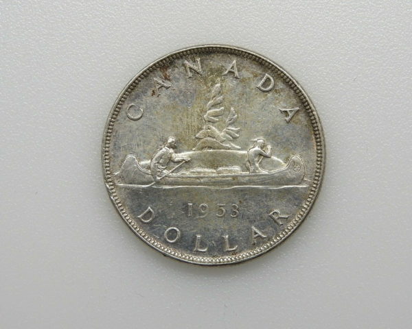 Monnaie-ARGENT-CANADA-1-Dollar-1953-2320-gr-Silver-Coin-ELISABETH-II-TTB-274479699303-4