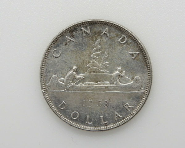 Monnaie-ARGENT-CANADA-1-Dollar-1953-2320-gr-Silver-Coin-ELISABETH-II-TTB-274479699303-5