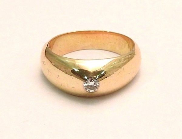 JONC-BAGUE-OR-JAUNE-OR-750-18K-67gr-Diamant-010-Carat-Poinon-Hibou-273030986144-4