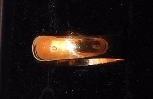 JONC-BAGUE-OR-JAUNE-OR-750-18K-67gr-Diamant-010-Carat-Poinon-Hibou-273030986144-9