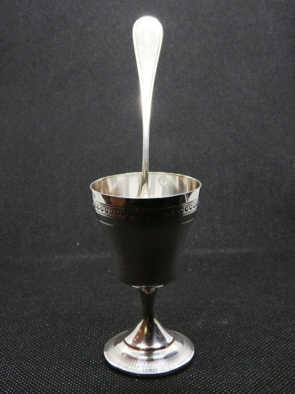 Coquetier-et-sa-cuillere-Argent-Massif-MINERVE-443-gr-Argenterie-oeuf-274004271655-5