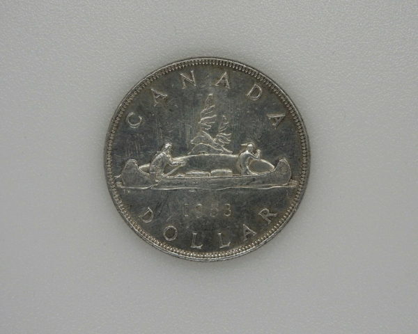 Monnaie-ARGENT-CANADA-1-Dollar-1953-2320-gr-Silver-Coin-ELISABETH-II-TB-274479699095-5