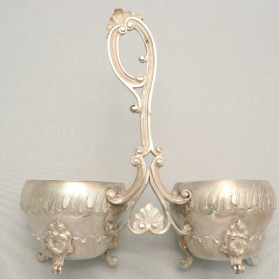 Salière Poivrière. Argent Massif. 88,80gr. Poinçon MINERVE. CHEVRON. Fin XIX° – Image 9