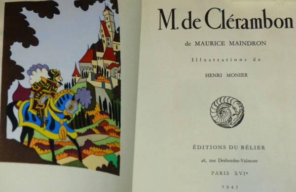 Maurice-Maindron-M-DE-CLERAMBON-Illustrateur-Henri-MONIER-Edition-du-Belier-273917350206-4