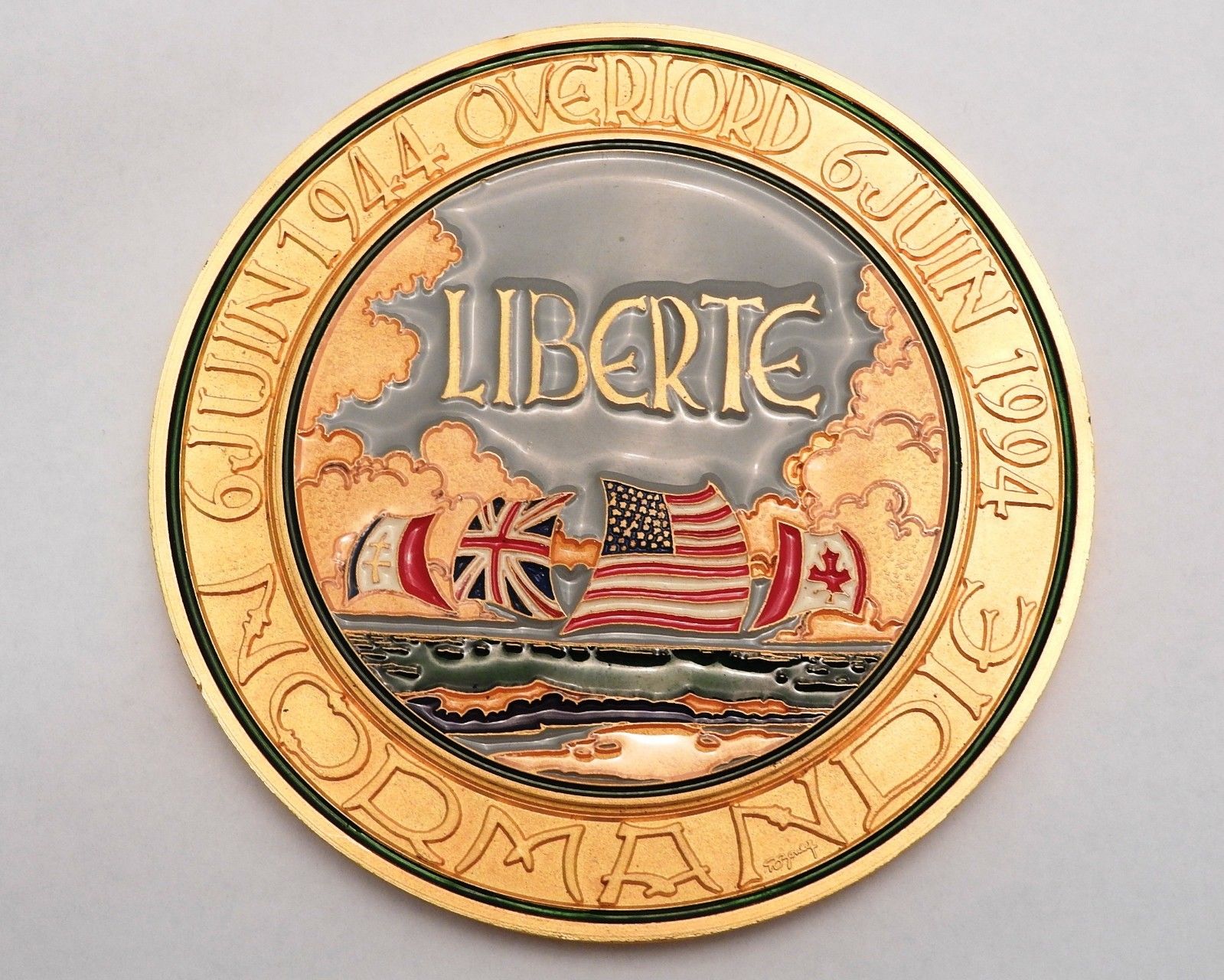 Médaille BRONZE. 316 gr. Normandie 6 Juin 1944. Opération ...