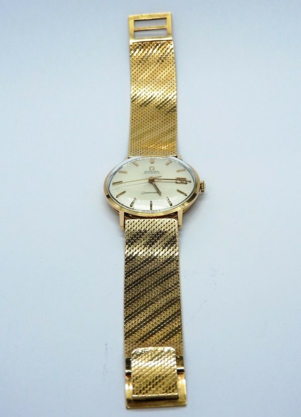 Montre-OMEGA-SEAMASTER-Mouvement-Automatique-Bracelet-montre-OR-Or-750-283495066196-3