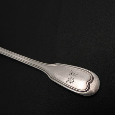 7 Cuillères à Café ou à Thé. Argent Massif. MINERVE. 147,7g. Argenterie "FILET" – Image 8