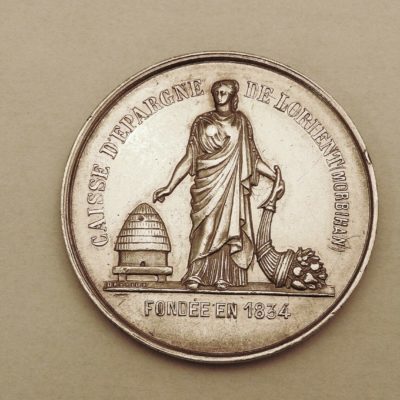 Médaille ARGENT. 12,9 gr. Caisse d'Epargne de LORIENT. Fondée en 1834. Morbihan – Image 7