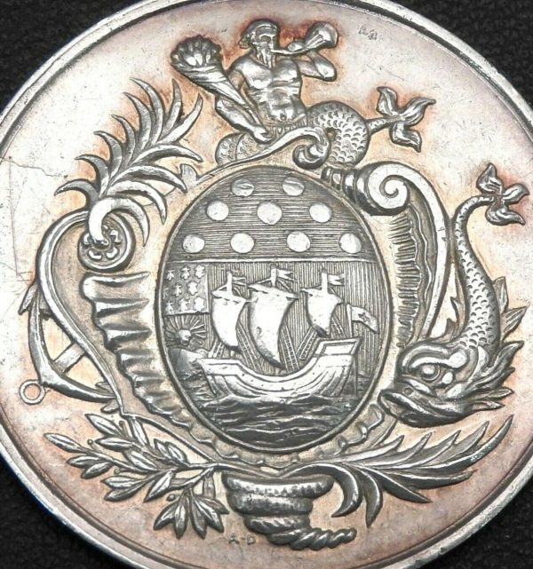 Médaille ARGENT. 12,9 gr. Caisse d'Epargne de LORIENT. Fondée en 1834. Morbihan
