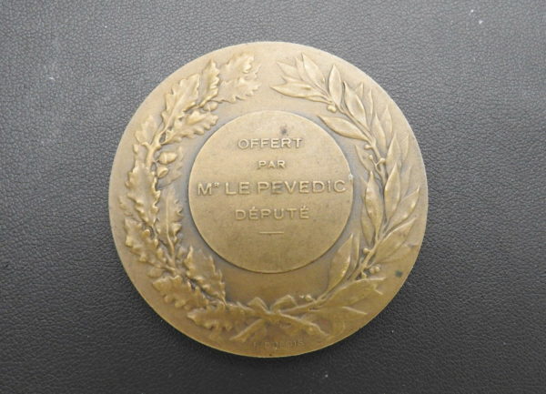 Medaille-BRONZE-575gr-Cadeau-du-Depute-LE-PEVEDIC-Graveur-Daniel-DUPUY-283538594737-3