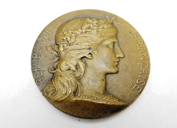 Medaille-BRONZE-575gr-Cadeau-du-Depute-LE-PEVEDIC-Graveur-Daniel-DUPUY-283538594737